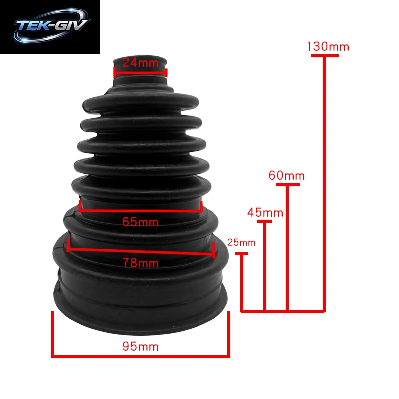 4 Satz Silikon Konstant Geschwindigkeit CV Boot Joint Staub Kit CV Gelenk Klemmen Band Hochwertige Gummi CV Boot Anti-Aging Verschleiß Festigkeit