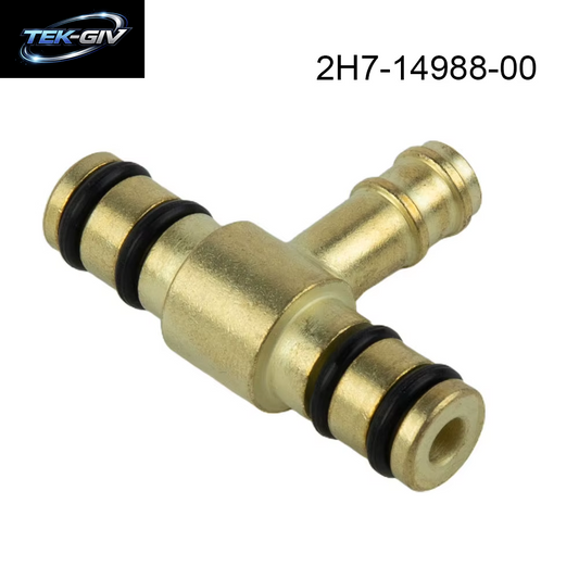 ~Vergaser Messing Kraftstoff T-Stück Passend Für 1 Yamaha FJ600 XS750 XS1100 2H7-14988-00 T Stück 3-Wege-Kraftstoffschlauch-Verbindungsstück