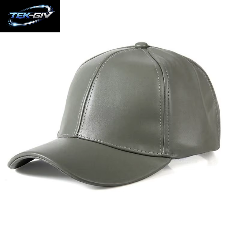1PC Unisex Solide Männer Frauen Baseball Kappe PU Leder HIP HOP Snapback Caps Hüte Für Männer Baseball Caps Schwarz Einstellbare Hut