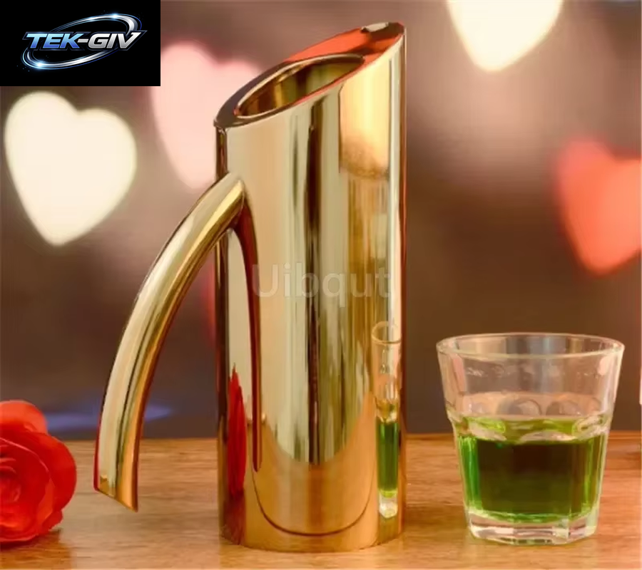 Goldene Goldene Edelstahl Eis Kalt Einfrieren Wasser Topf Wasserkocher Wein BIER GLAS Bar Fruchtsaft Krüge Rotwein Teiler Container