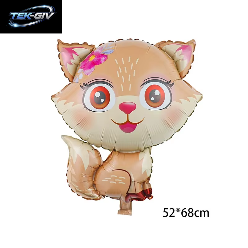 Cartoon Tier Kaninchen Hirsch Folienballon Kinder Geschenke Geburtstag Party Dschungel Tier Thema Dekoration Eichhörnchen Fuchs Bär Helium Globos