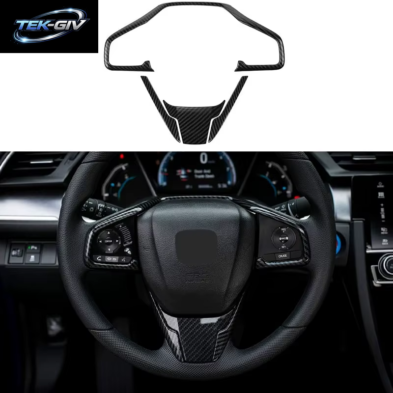 Innen Lenkrad Abdeckung Trim Aufkleber Für Honda Civic 10Th Gen Limousine Hatchabck Coupe Typ R 2016-2021