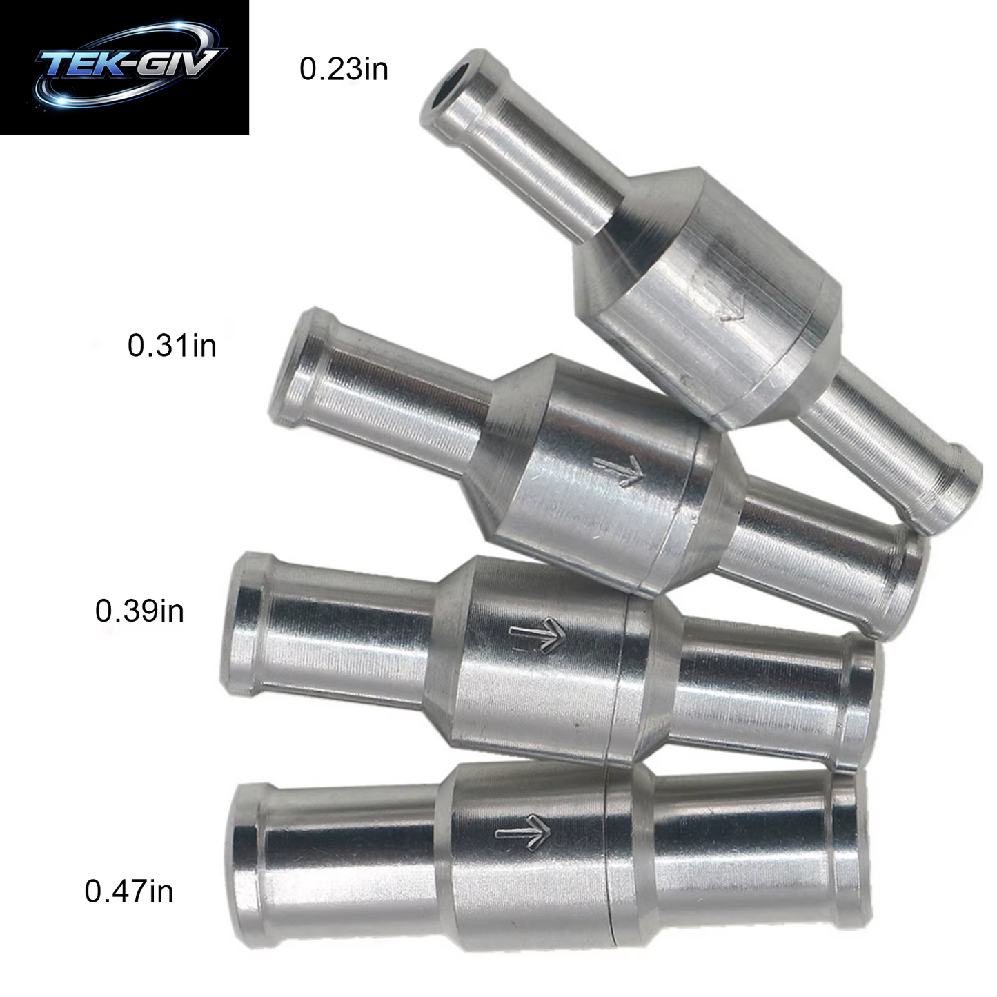 6–12 Mm Rückschlagventil, Chrom, Einweg-Rückschlagventil, Aluminium, Kraftstoff, Wasser, Gas, Luft, Vakuum, 6 Mm/8 Mm/10 Mm/12 Mm