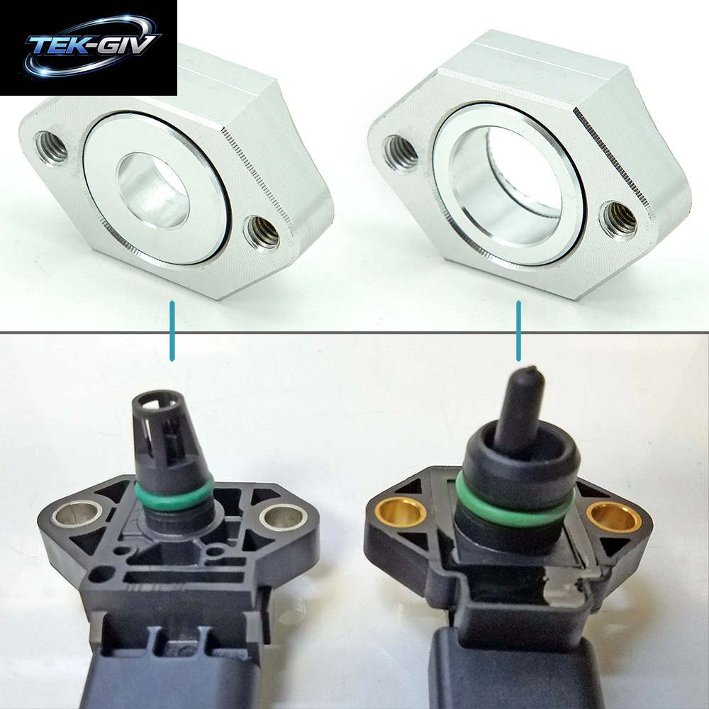 1PCS ALUMINIUM KARTE SENSOR ADAPTER FÜR VW AUDI 1,8 T FLANSCH KIT GOLF GTI BEETLE JETTA A4 PIPING KIT