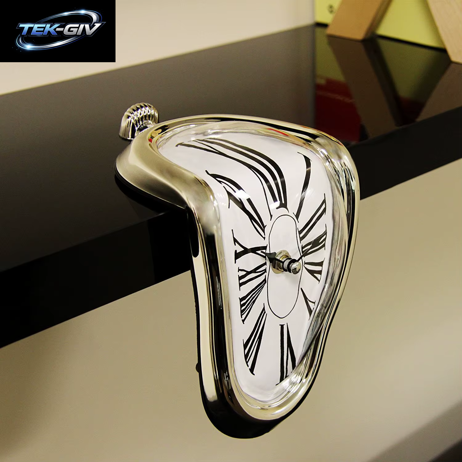 2024, Neue Neuartige, Surreale, Schmelzende, Verzerrte Wanduhren, Surrealistischer Salvador-Dali-Stil, Wanduhr, Dekoration, Geschenk, Hausgarten