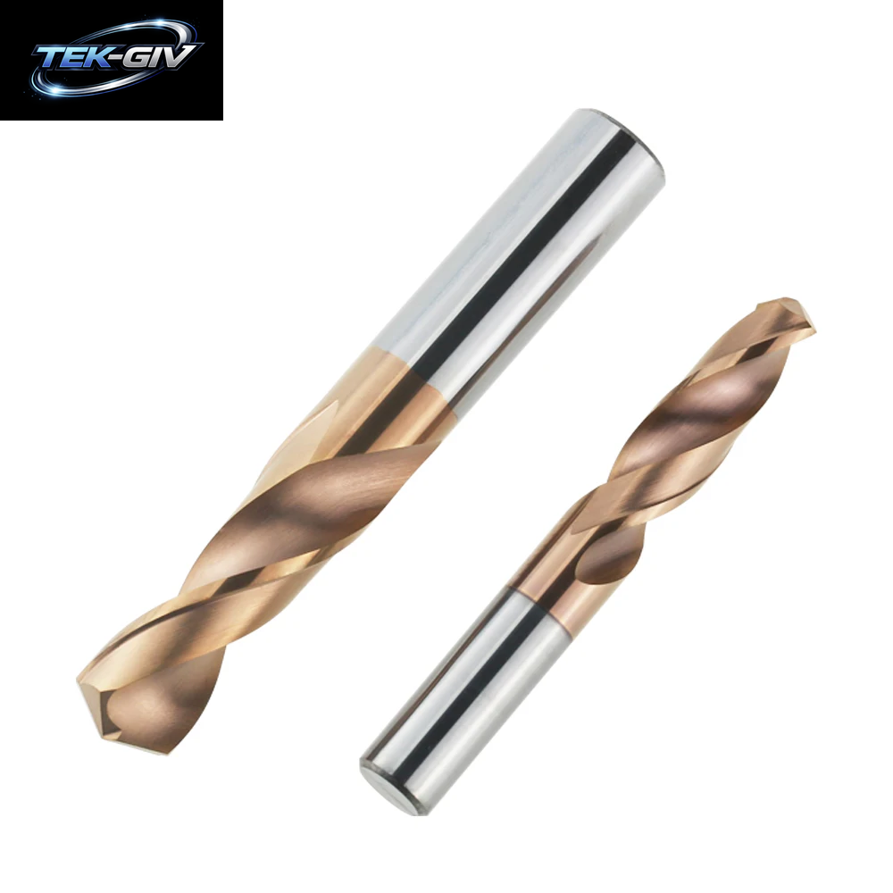 TOOLEYE HRC55 ° Wolframkarbid-Bohrer, Metallbohrer Für Cnc-Drehmaschine, Edelstahl, Bohren, Hartes Metallbearbeitungswerkzeug, 0,5–20,0 Mm