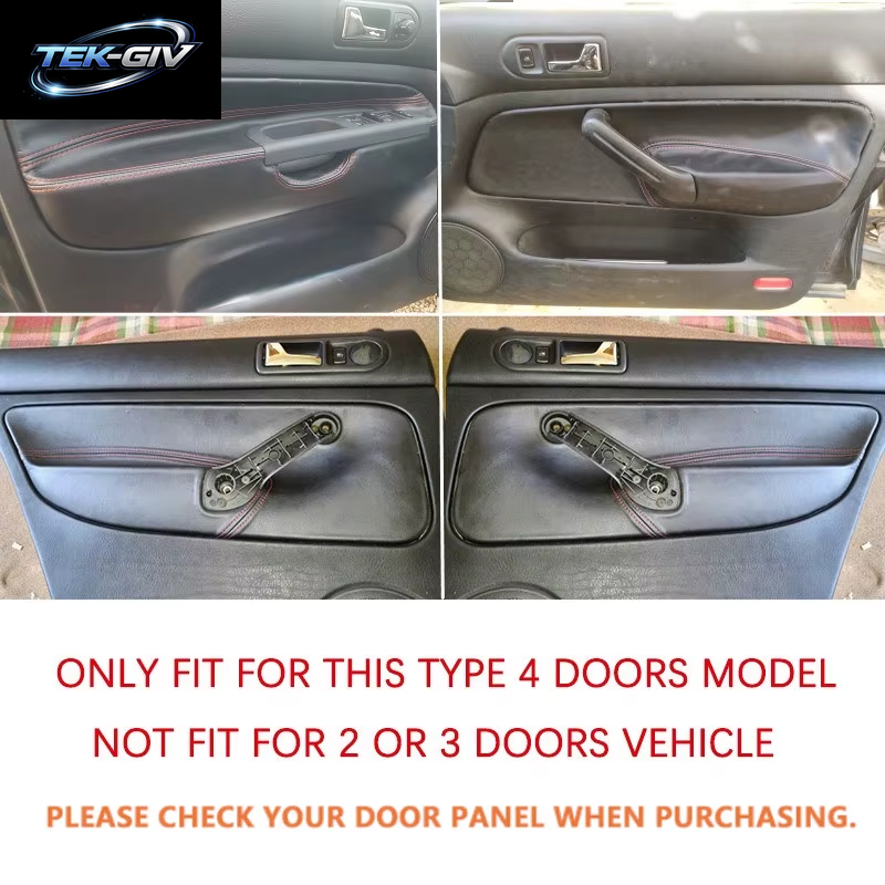 4 Stücke Für VW Golf 4 MK4 Bora Jetta 1998 1999 2000 2001 2002 2003 2004 2005 Nur 4 Tür Auto Armlehne Panel Wildleder Leder Abdeckung Trim