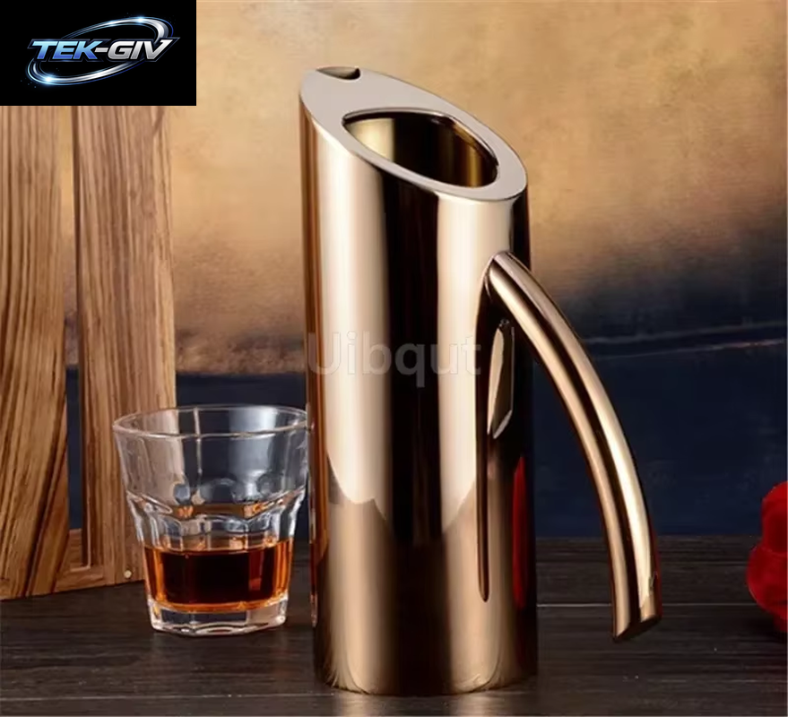 Goldene Goldene Edelstahl Eis Kalt Einfrieren Wasser Topf Wasserkocher Wein BIER GLAS Bar Fruchtsaft Krüge Rotwein Teiler Container