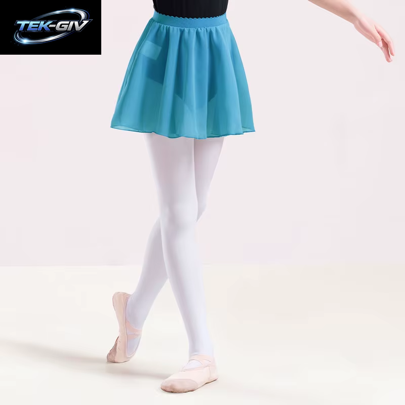 Ballettrock Für Mädchen, Tutu-Röcke Für Ballett, Tanz, Chiffon-Röcke, Elastische Taille, Kurzer Ballettrock Für Mädchen