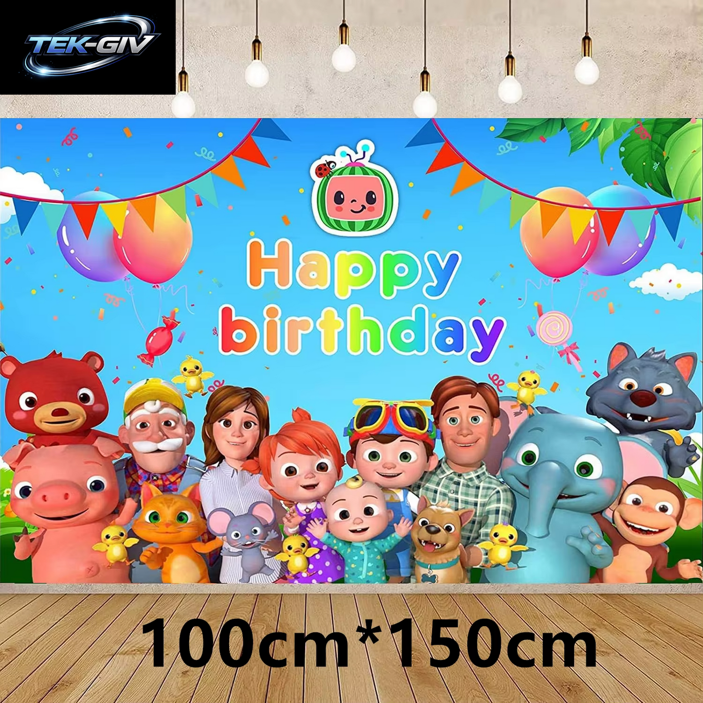 Cocomelon Ballon JJ Melone Wassermelone Spielzeug Alles Gute Zum Geburtstag Banner Party Dekoration Hintergrund Kuchen Topper JOJO Einweggeschirr
