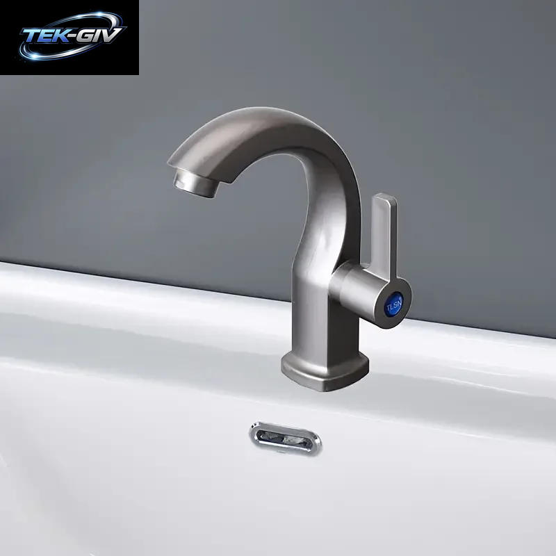 Moderner Einloch-Waschtischhahn Für Das Badezimmer Mit Seitlichem Sprühventil, Mattschwarzem Ventil, Ergonomische Gebogene Düse, Einfach Zu Installieren