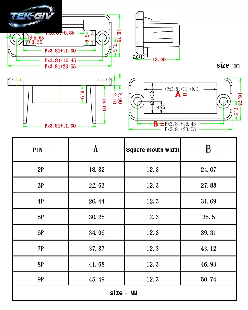 1Set Pitch 3,81Mm 2P/3P/4P/5P/6P/8P/9P Steckbare Terminal Block Stecker JM15EDGKM 3,81Mm Pitch