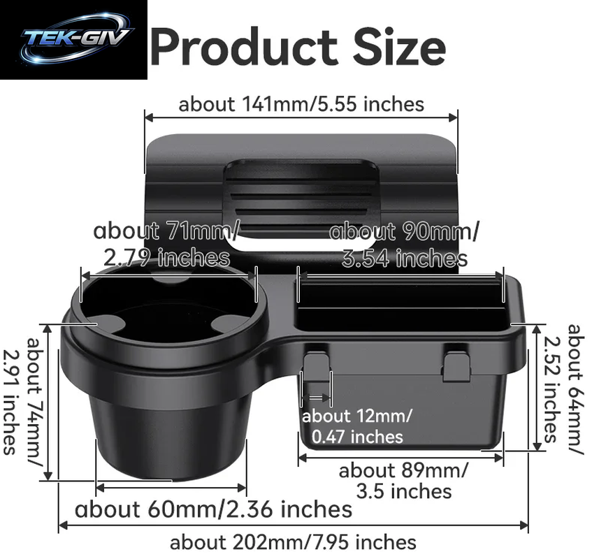 Multifunktionale Auto-Organizer-Box Mit Tasse, Getränkehalter, Hängendes Lagerregal, Seitentür, Fenster, Aufbewahrung, Auto-Innenzubehör