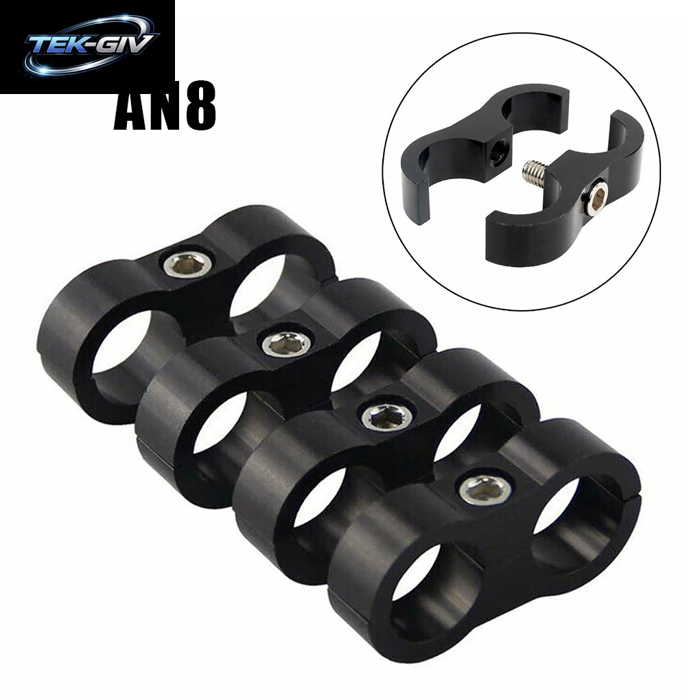 4 Stücke Universal Aluminium AN4 AN6 AN8 AN10 Billet Öl Kraftstoff Wasser Schlauch Rohr Seprator Teiler Klemme Linie Separator Kit