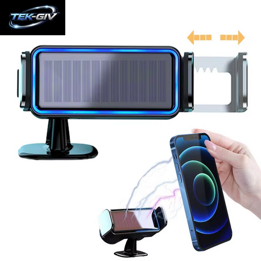 Auto Elektro-Telefon Halter Auto-Klemm Halterung Solar Betriebener Clip Mit Geräuschlosem Motor Armaturen Brett Entlüftung Kompatible Windschutz Scheibe