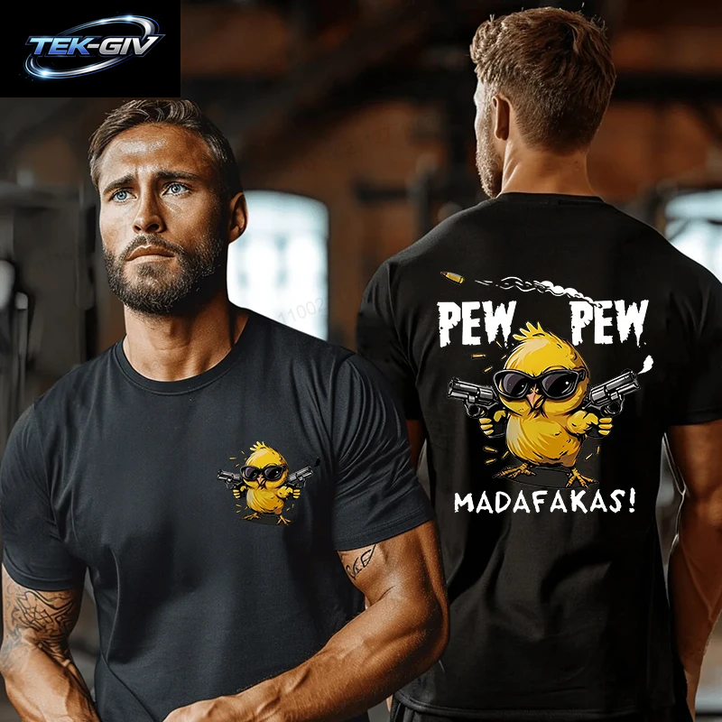 Herrenbekleidung Pew Pew Madafakas T-Shirt Männer Frauen T-Shirt Modemarke Kleidung T-Shirts Süßes Küken Lustiges Grafik-Freizeithemd
