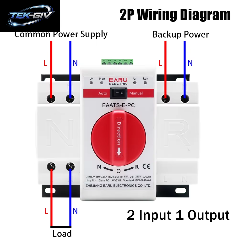 2P 4P 63A 125A ATS PV Dual Power Automatische Transfer Schalter AC220V 400V 50/60Hz Typ MCB Auto Manuelle Sal Schalter Leistungsschalter