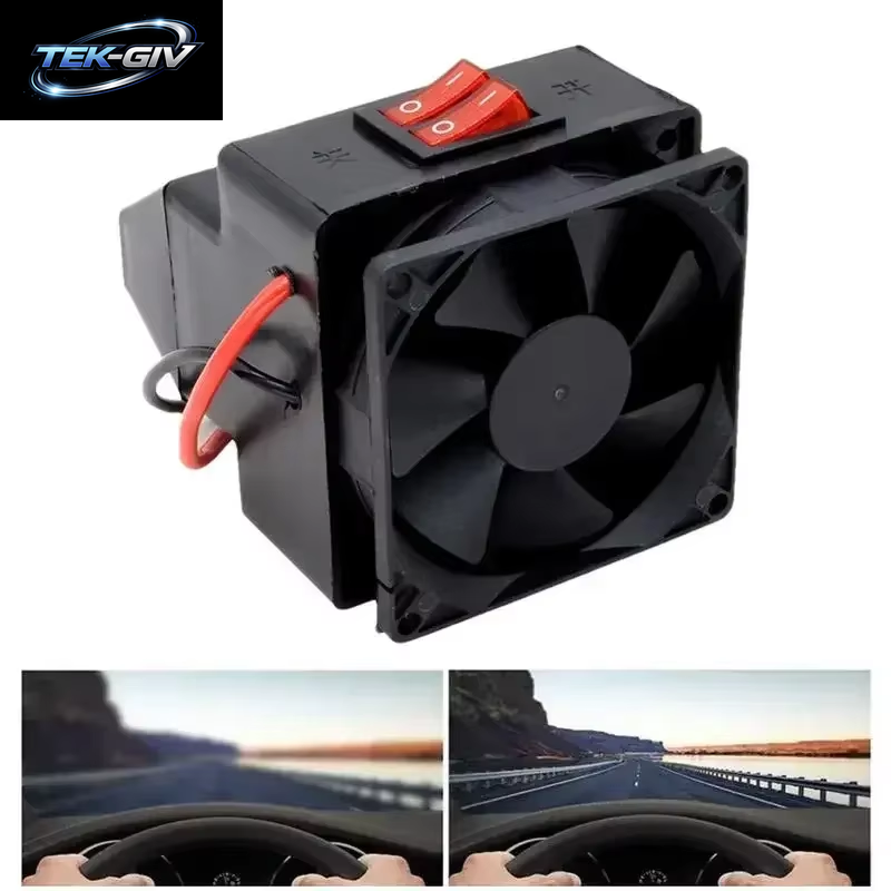 300W Demister Wärme Ventilator Auto Trockner Auto Tragbare Heizung Auto Fenster Defroster Heizung Defogger Schnelle Abtauung Enteiser Für Alle Autos