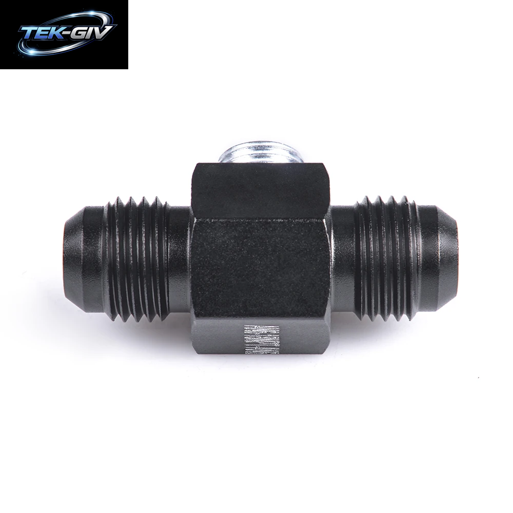 Gerade Aluminium AN6 AN8 AN10 Mit 1/8" NPT Gauge Port Stecker Auf Stecker Adapter Flared Union an Fitting
