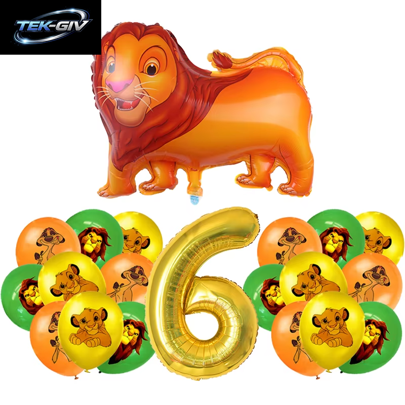 Disney Der König Der Löwen Geburtstag Party Dekoration Neue Teller Tassen Servietten Tischdecke König Löwe Geburtstag Ballon Party Favor Ballon