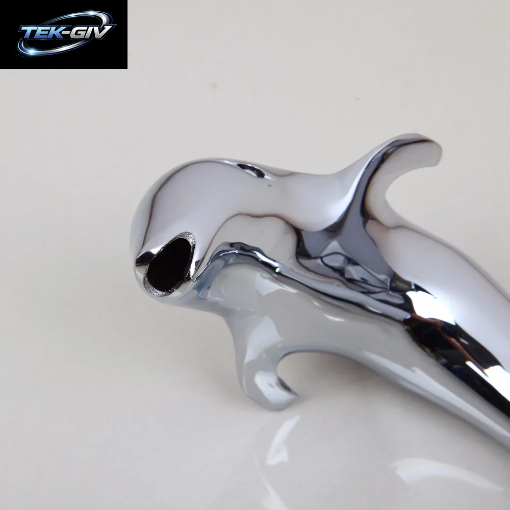 OUBONI Chrome Polnischen Waschen Becken Sinn Armaturen Automatische Sensor Hand Freies Delphin Bad Becken Waschbecken Wasserhahn Chrome Mischbatterie