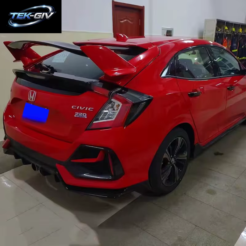 Für Honda Civic10Th Gen Fk7 2015-2018 Fließheck Heckspoiler Typ-R-Stil Tuning Dach Flügel Kofferraum Lippen Dekoration Karosserie-Kits Tuning