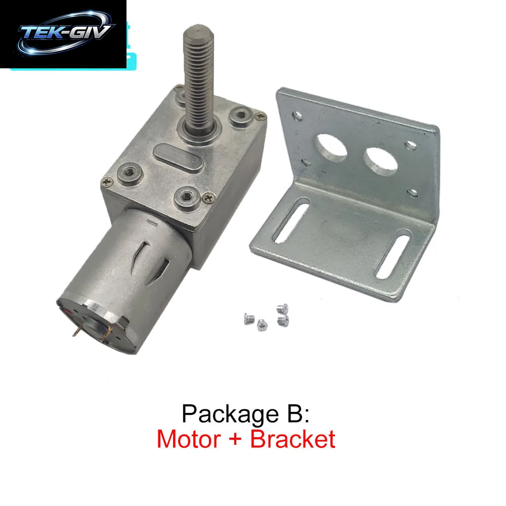 Bringsmart Dc-Schneckenmotor-Getriebemotor JGY-370-M8, 6–24 V, 6–150 U/Min, Selbstsichernde Turbine, M8, 33 Mm Länge, Schraubenwelle, Maßgeschneiderter Motor
