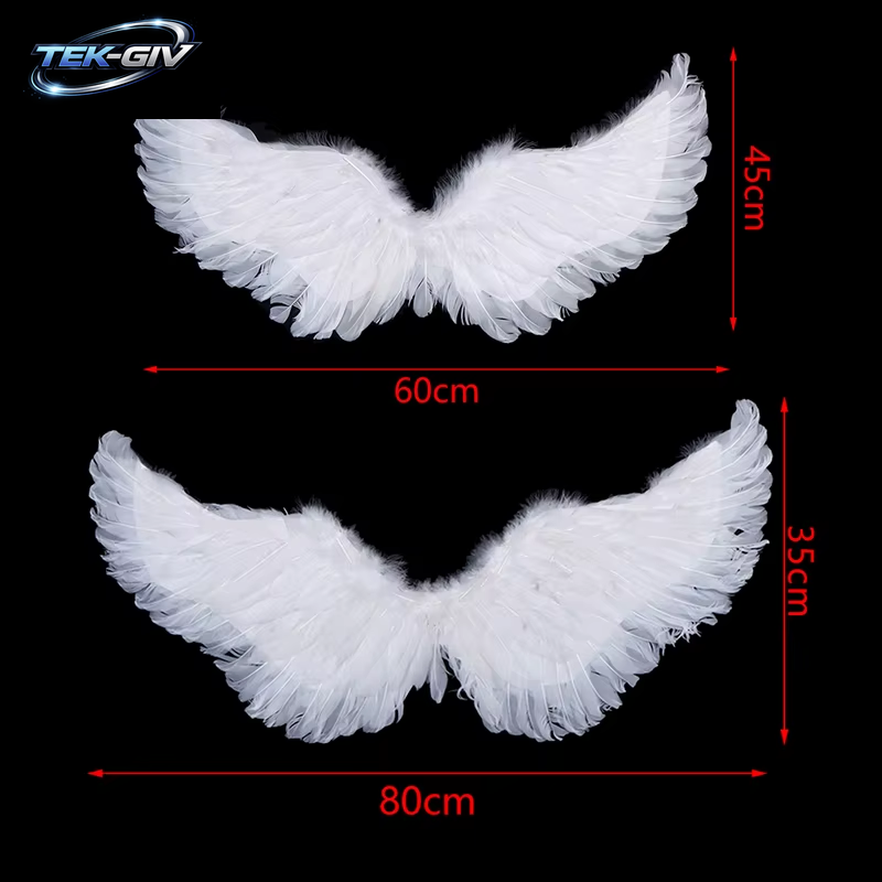 Kinder Erwachsene Party Schwalbe Weiße Engel Feder Flügel Halo Zauberstäbe Cosplay Elastische Riemen Hochzeit Halloween Weihnachten Geburtstag