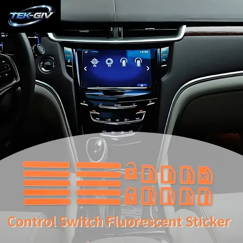 NEUE 3 Farben Auto Fensterheber Schalter Nacht Fluoreszierende Taste Leuchtende Aufkleber Aufkleber Autos Innen Aufkleber Auto Zubehör