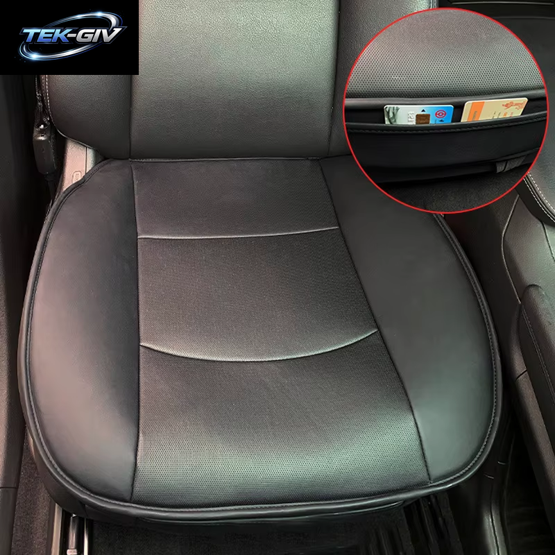 PU Leder Auto Vordersitzbezug Auto Auto Kissenbezüge Atmungsaktive Universal Autositzbezug Schutzmatte Passend Für Die Meisten Autos