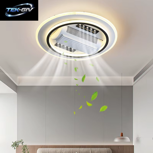 Unsichtbare Blattlose LED Deckenventilator Licht Fernbedienung Deckenventilator Lampe Home Decor Wohnzimmer Schlafzimmer