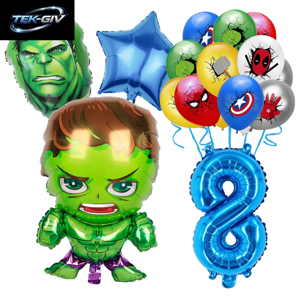 The Avengers Marvel Superheld Hulk Spider-Man Iron Man Ballon Latex Digitalballon Geburtstagsparty Babyparty the Avengers