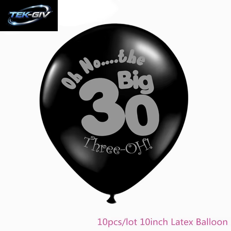 Schwarzgold 30 40 50 60 Jahre Geburtstag Latexballons Erwachsene Männer Frauen Alles Gute Zum Geburtstag Party Dekor Hochzeit 30. Jahrestag Zubehör