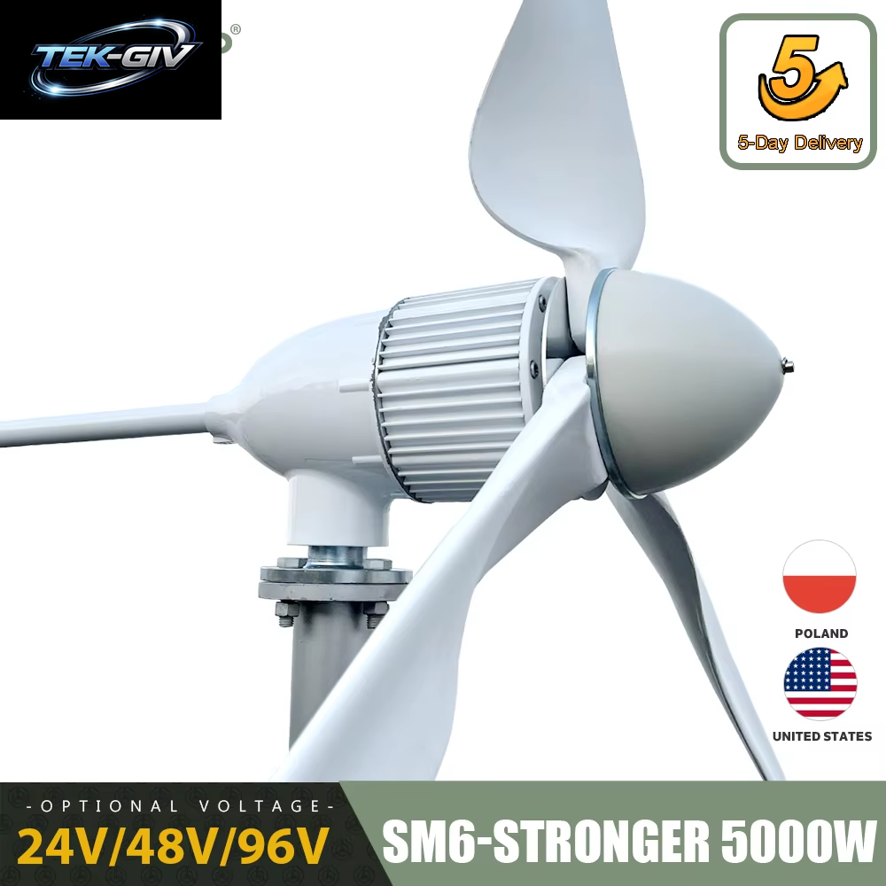 Neue Upgrade Versendet Von Polnischen Lager Mehr Leistungsstarke 5000W Horizontale Wind Turbine Generator Windmühle Mit