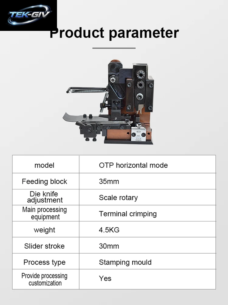 BORX Kabelendverpressmaschine Mit Horizontaler Form, Otp-Klemmenverpressmaschine, Applikator Für XH2.54/1.25/SM/3.96/5557/PH2.0
