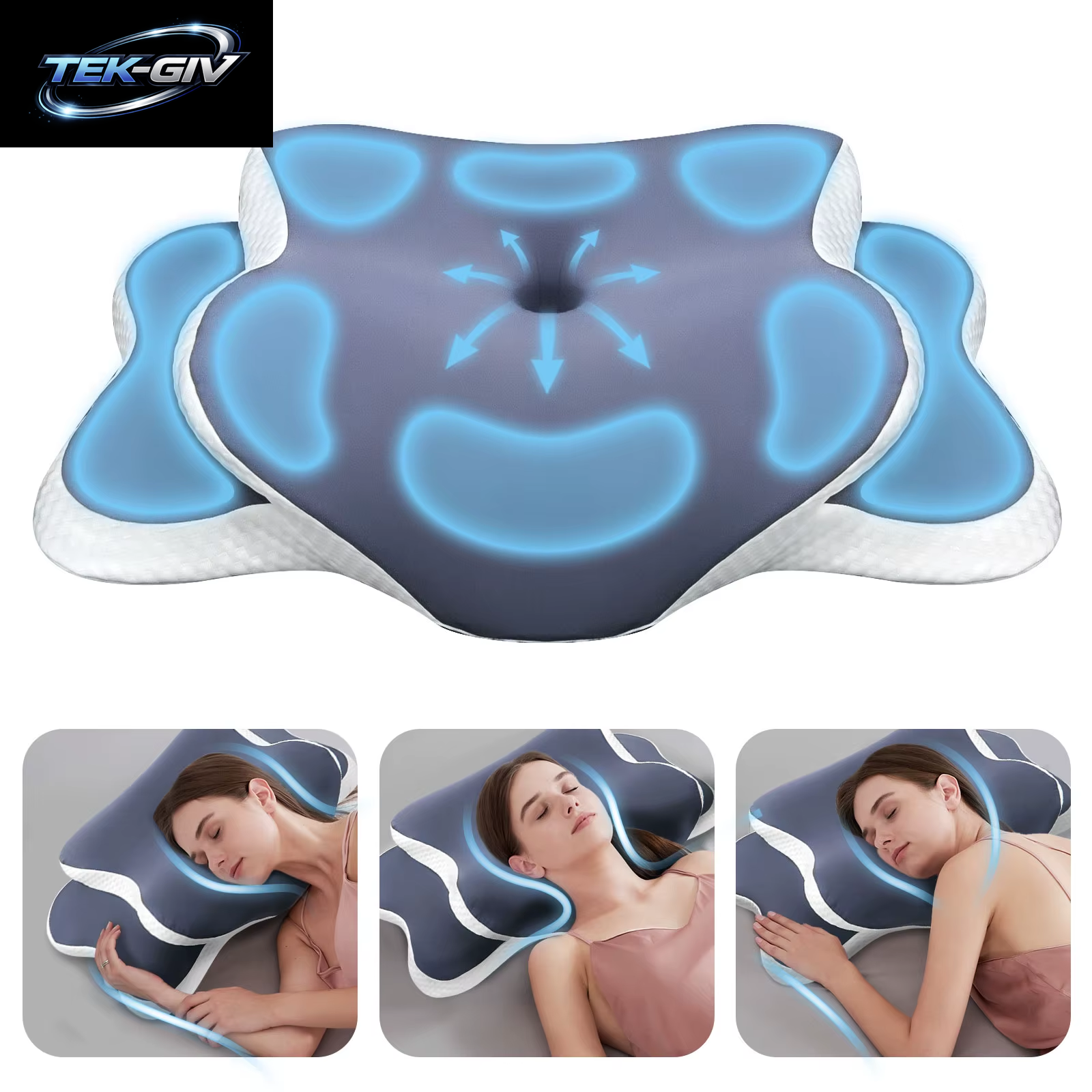 Memory-Schaum-Kissen, Nackenkissen, Linderung Von Nackenschmerzen, Kontur, Ergonomische Orthopädische Nackenstütze Für Seitliche Rücken-, Bauchschläfer-Geschenk