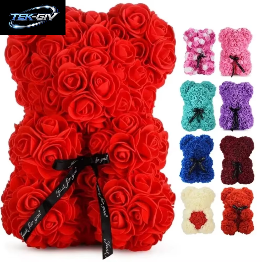 Künstliche Blume, Ewige Rose, Teddybär Für Mama, Muttertag, Geburtstag, Valentinstag, Jahrestag, Geschenke Und Dekoration, Miniaturen
