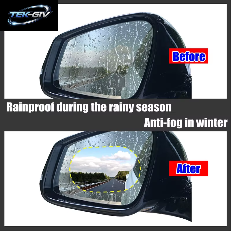 Auto-Regenschutzfolie 2 Rückspiegel 2 Seitenfenster Regenschutzfolie Wasserdicht Antibeschlag Autoaufkleber Für Auto-Zubehör