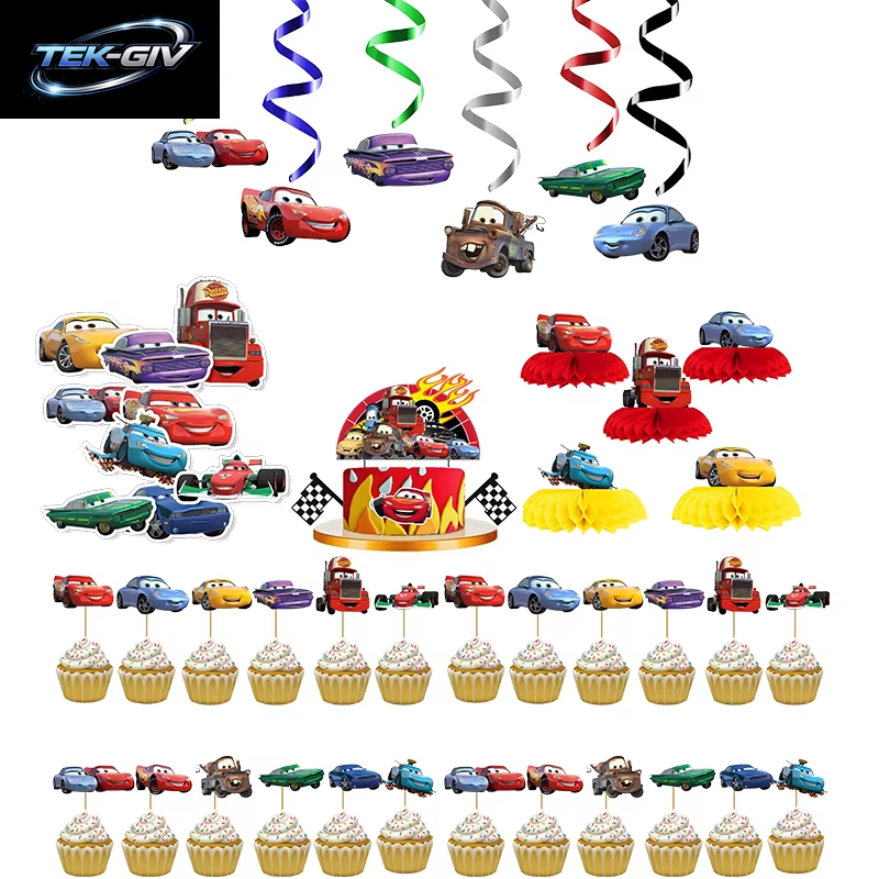 Disney Cars Geburtstag Party Dekorationen Lightning Mcqueen Einweg Geschirr Banner Ballon Kind Baby Dusche Rennen Party Liefert