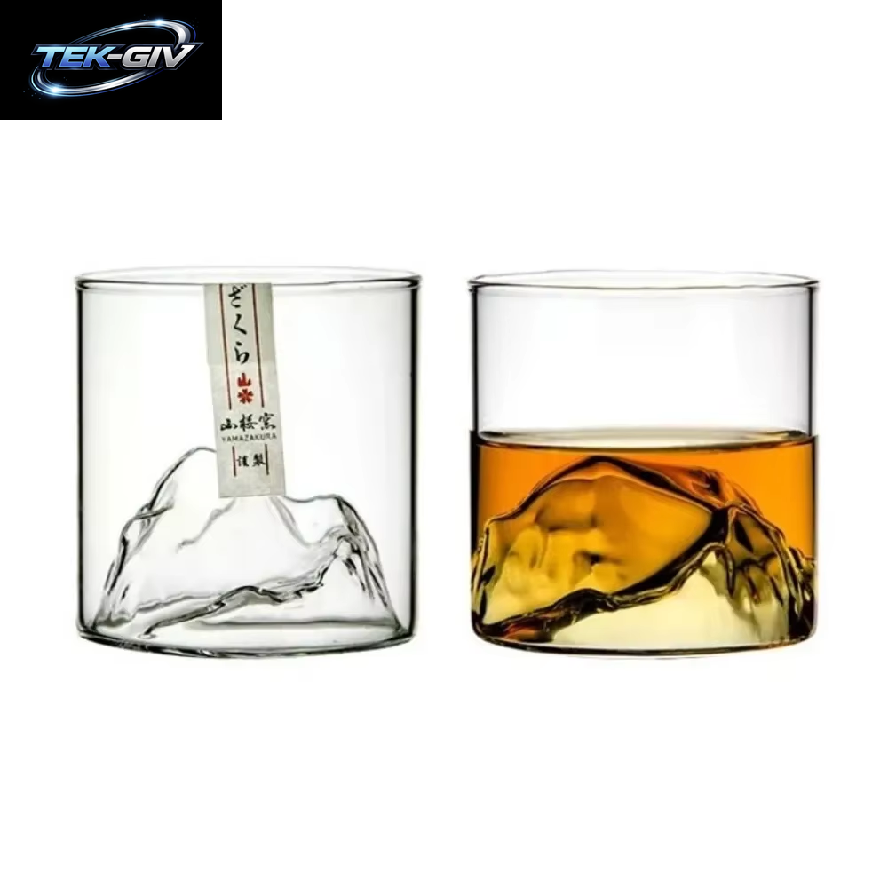 5 Unzen 3D Guanshan Whisky-Gläser-Set Transparentes Kristallglas Geeignet Für Whisky Cognac Cocktail Eiswein