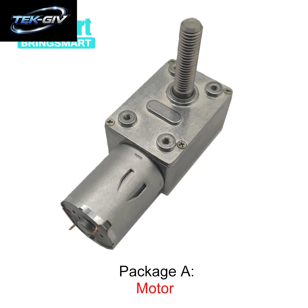 Bringsmart Dc-Schneckenmotor-Getriebemotor JGY-370-M8, 6–24 V, 6–150 U/Min, Selbstsichernde Turbine, M8, 33 Mm Länge, Schraubenwelle, Maßgeschneiderter Motor