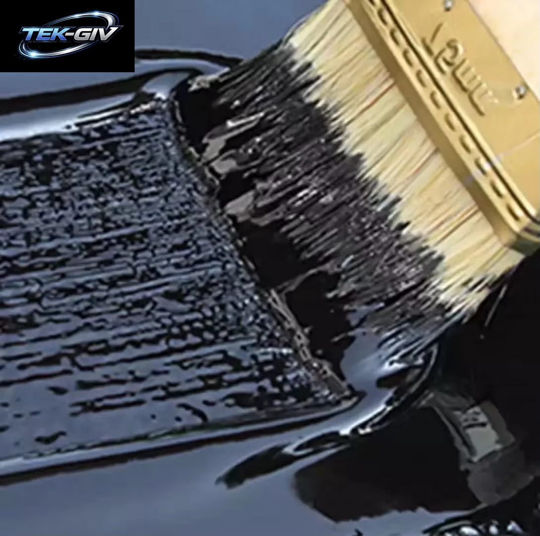 Kartuskleber, Außendachlage, Asphalt, Wasserdichtigkeit, Auslaufverstopfung, Beschichtung, Polyurethan-Wasserdichtungsmaterial