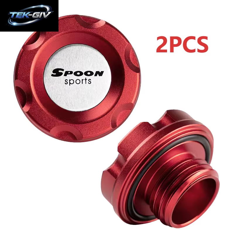 4Pc JDM Stil Kappe Tankdeckel Aluminium Löffel Öl Kappe Auto Modifizierte Gas Tank Kappe Auto Zubehör Kraftstoff Gas Tank Kappe Für H Civic
