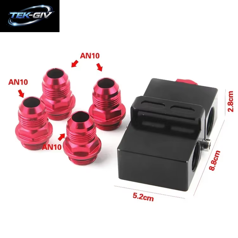 AN10 Ölfilter-Sandwich-Adapter Mit Inline-Thermostat – Adapter Zur Überwachung Der Öldrucküberwachung Im Automobilbereich