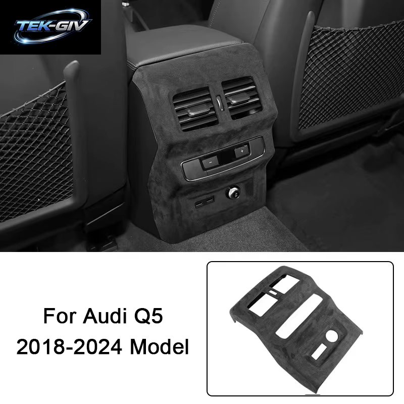 Für LHD Audi Q5 2018 2019 2020 2021 2022 2023 2024 Italienische Wildleder-Verkleidungen Innenraum-Verzierungen Für Türen, Schaltwippen, Mittelkonsole