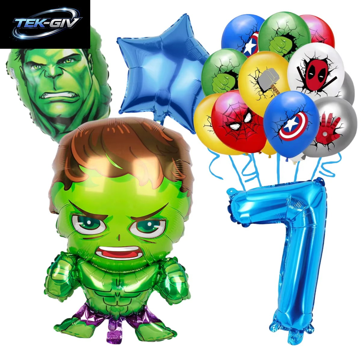 The Avengers Marvel Superheld Hulk Spider-Man Iron Man Ballon Latex Digitalballon Geburtstagsparty Babyparty the Avengers