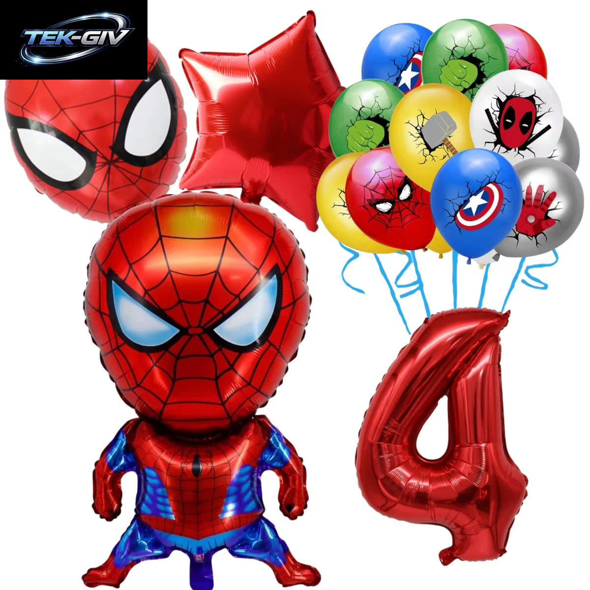 The Avengers Marvel Superheld Hulk Spider-Man Iron Man Ballon Latex Digitalballon Geburtstagsparty Babyparty the Avengers