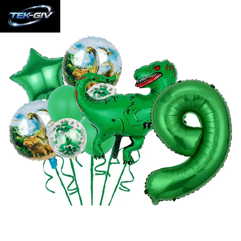 Dinosaurier Geburtstag Party Dekoration Papier Geschirr Set Tassen Teller Tischdecke Thema Luftballons Glücklich Hintergrund Liefert Für Kinder Jungen