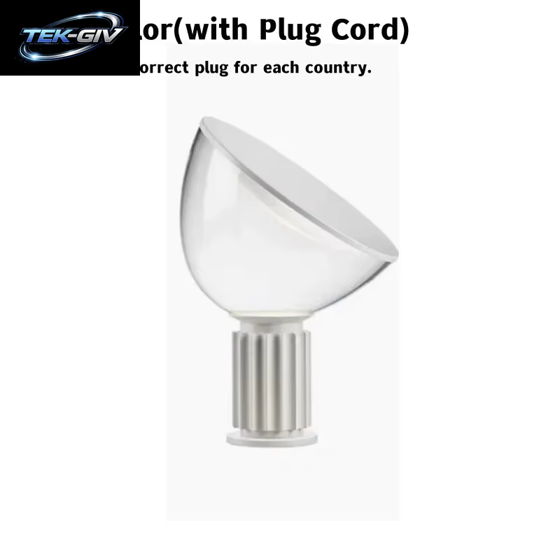Italienische Glas-Led-Tischleuchte, Taccia Led-Tischlampe, Kreative Nachttischlampen Aus Glas, Nordische Schlafzimmer-Tischlampe