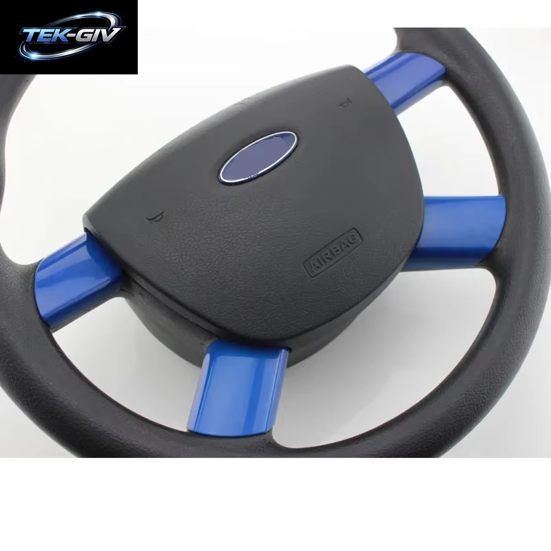Mein Gutes Auto 4 Teile/Satz Innen Auto Lenkrad Panel Abdeckung Trim Aufkleber Für Ford Focus 2 MK2 2005 - 2011 Zubehör